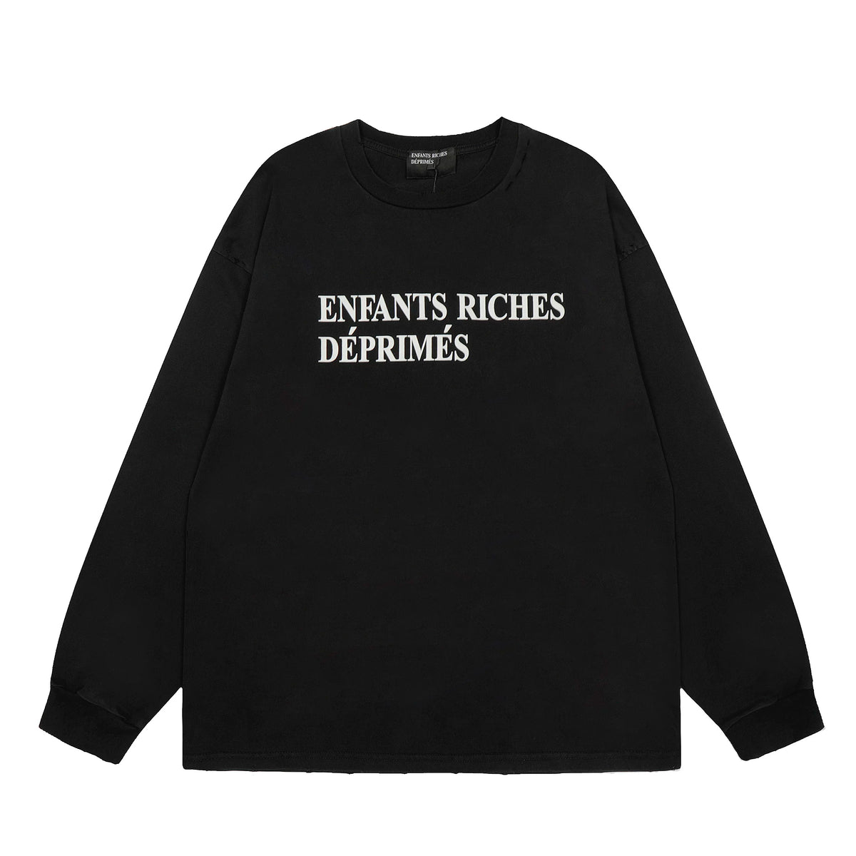 American ERD melancholy rich second-generation trendy brand cleanfit hem rolled edge long sleeved Vibe high street T-shirt couple style (12)