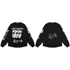 American ERD melancholy rich second-generation trendy brand cleanfit hem rolled edge long sleeved Vibe high street T-shirt couple style (13)