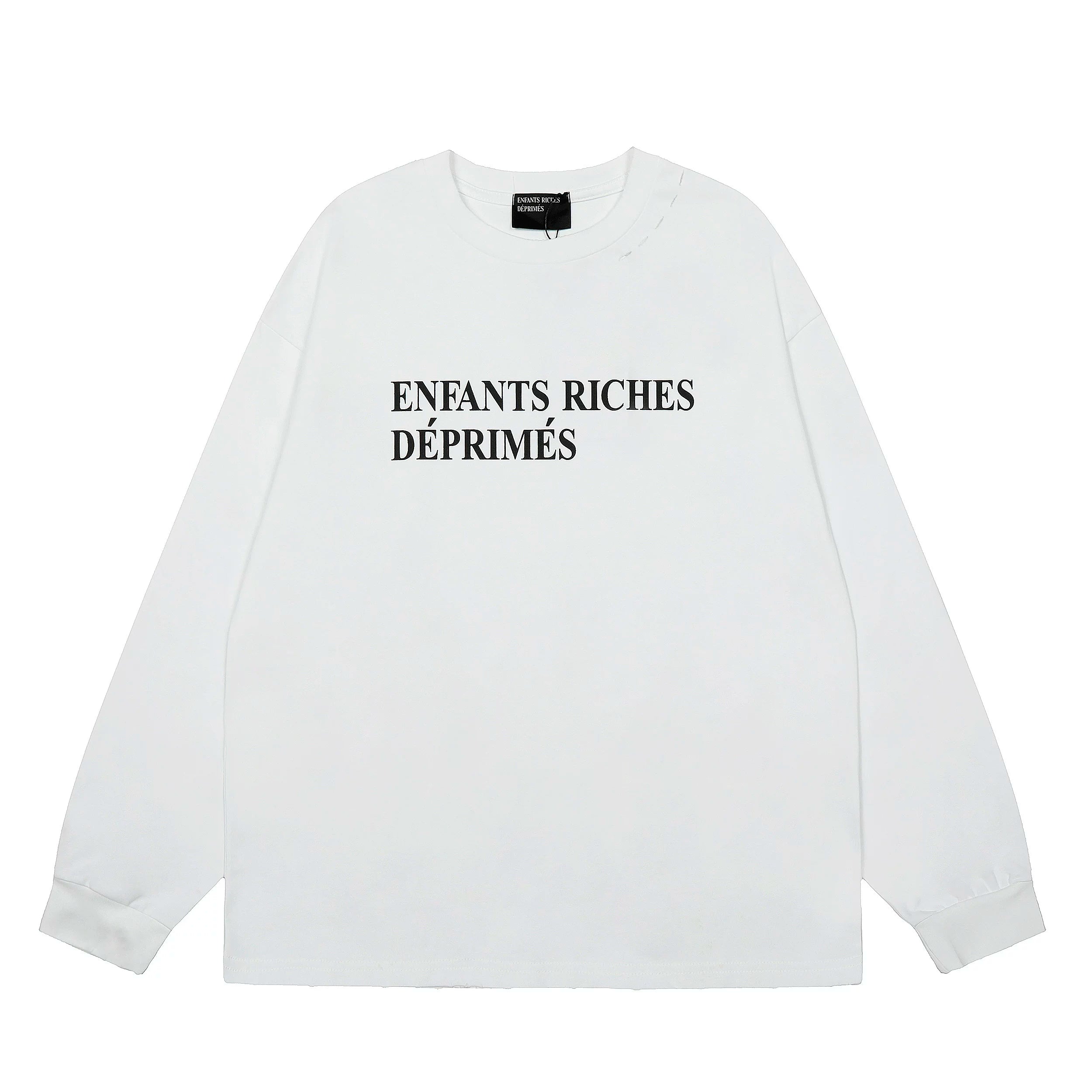 American ERD melancholy rich second-generation trendy brand cleanfit hem rolled edge long sleeved Vibe high street T-shirt couple style (11)