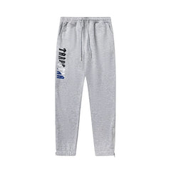 Trapstar autumn and winter casual sports suit hooded sweatshirt pants pullover simple letter drawstring top pants (3)
