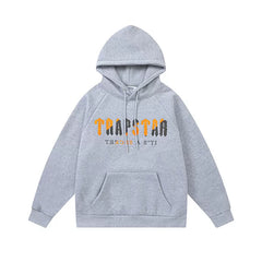 Trapstar autumn and winter casual sports suit hooded sweatshirt pants pullover simple letter drawstring top pants (8)
