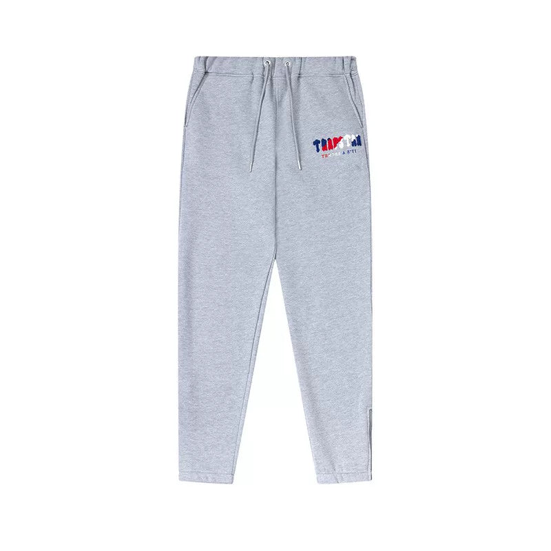 Trapstar autumn and winter casual sports suit hooded sweatshirt pants pullover simple letter drawstring top pants (6)