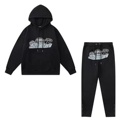 American tide trapstar blue gray tiger head gradient towel embroidered men's and female couple sweater trousers casual set (10)