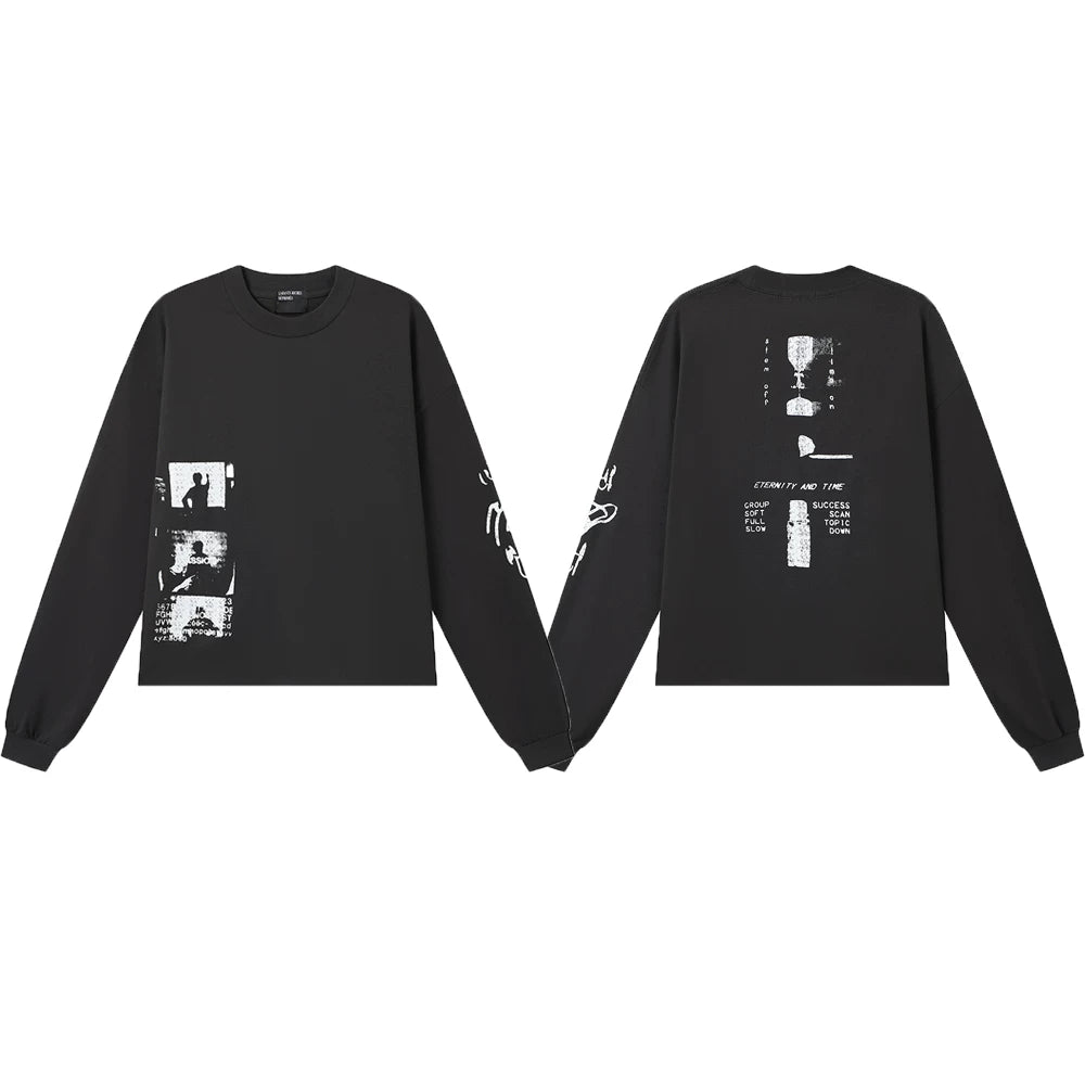 American ERD melancholy rich second-generation trendy brand cleanfit hem rolled edge long sleeved Vibe high street T-shirt couple style (3)