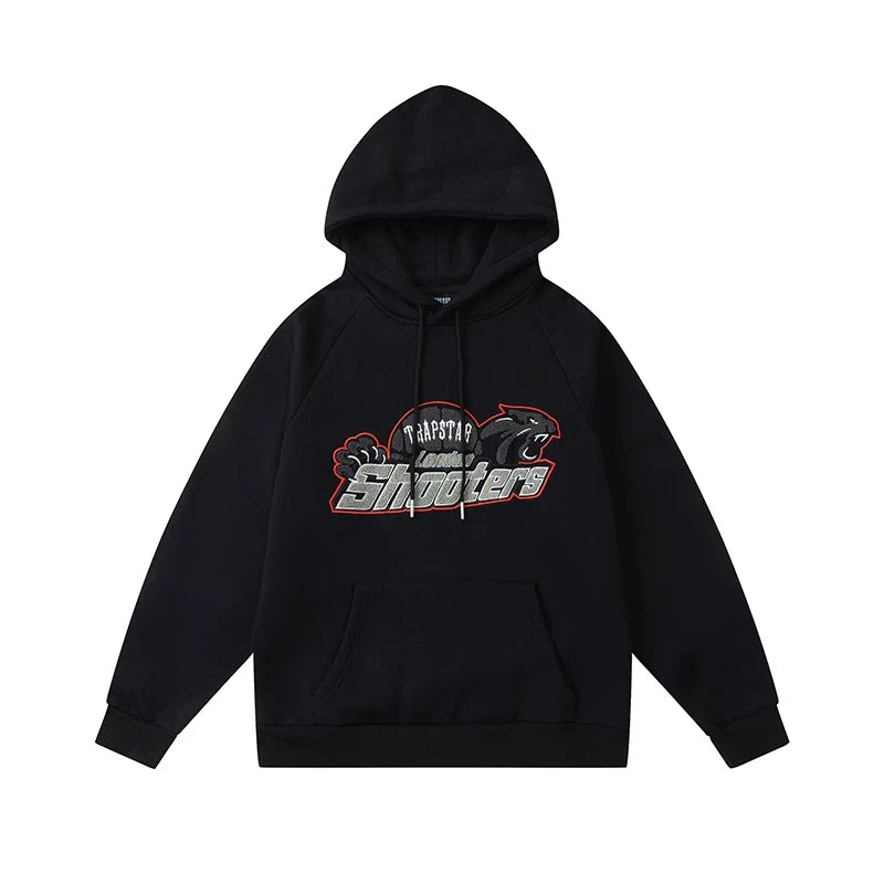 Trapstar niche trendy brand sweatshirt trousers sports leisure suit men and women couple autumn and winter plus velvet letter embroidery (26)