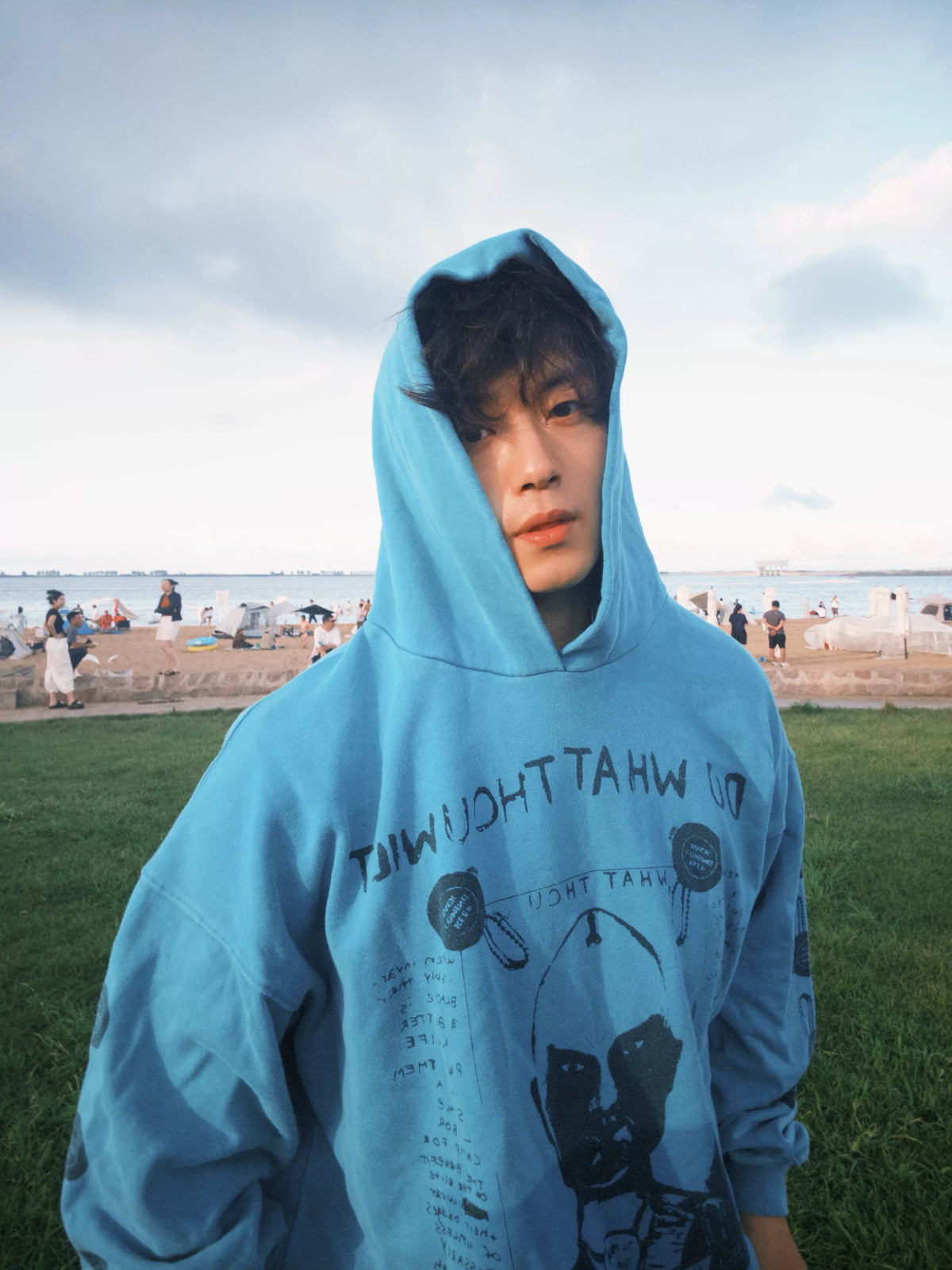 ERD Heavyweight Washed Hoodie - Retro Blue