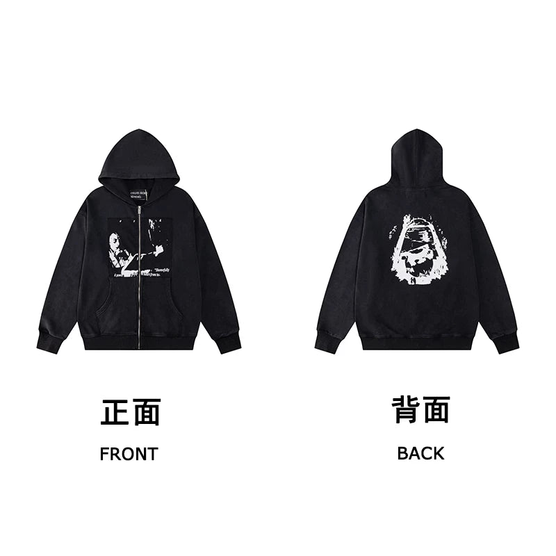 Erd hooded sweatshirt melancholic rich second-generation versatile loose hoodie trendy ins autumn/winter 2025 new European and American fashion brand (61)