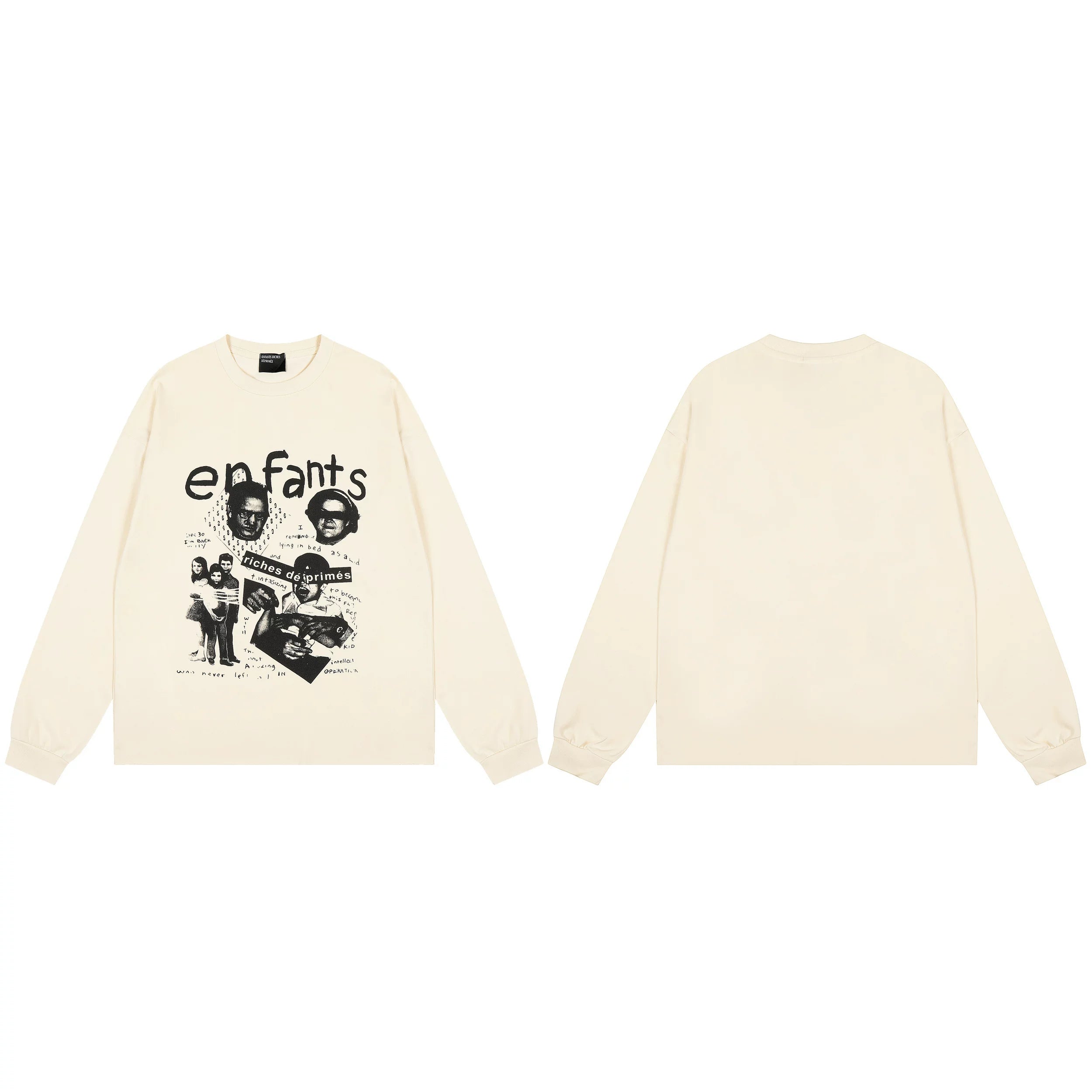 American ERD melancholy rich second-generation trendy brand cleanfit hem rolled edge long sleeved Vibe high street T-shirt couple style (17)