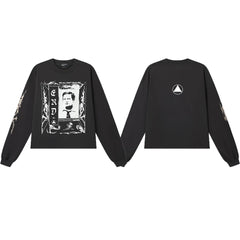 American ERD melancholy rich second-generation trendy brand cleanfit hem rolled edge long sleeved Vibe high street T-shirt couple style (5)