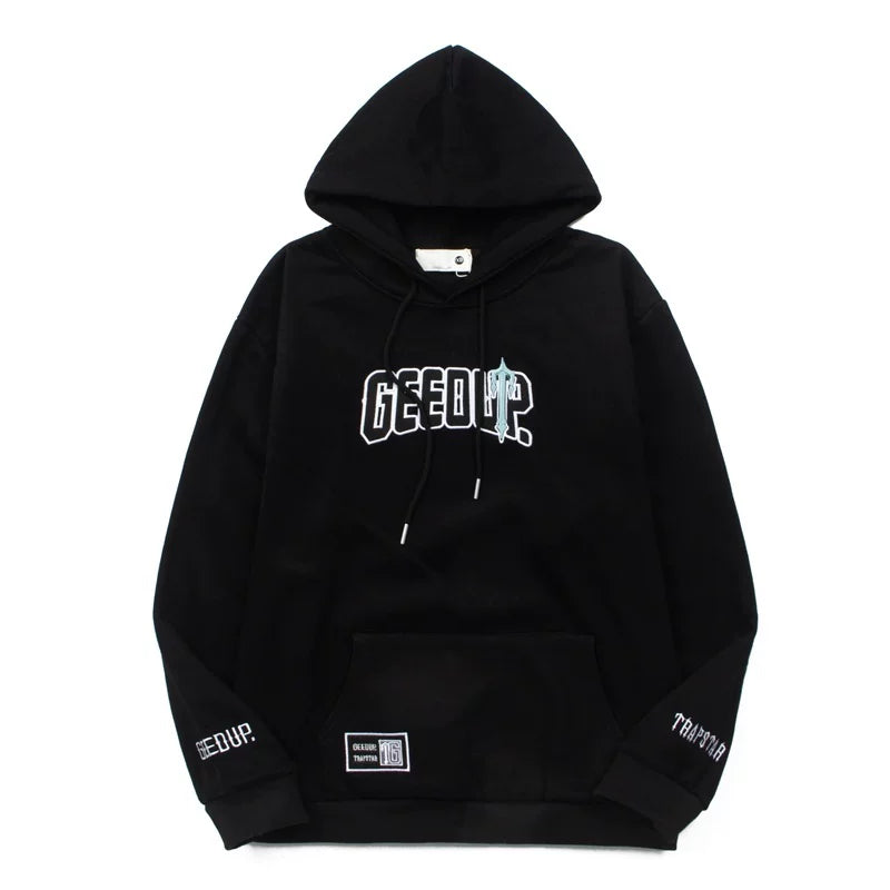 Trapstar GEE Embroidered Fleece Hoodie - Black