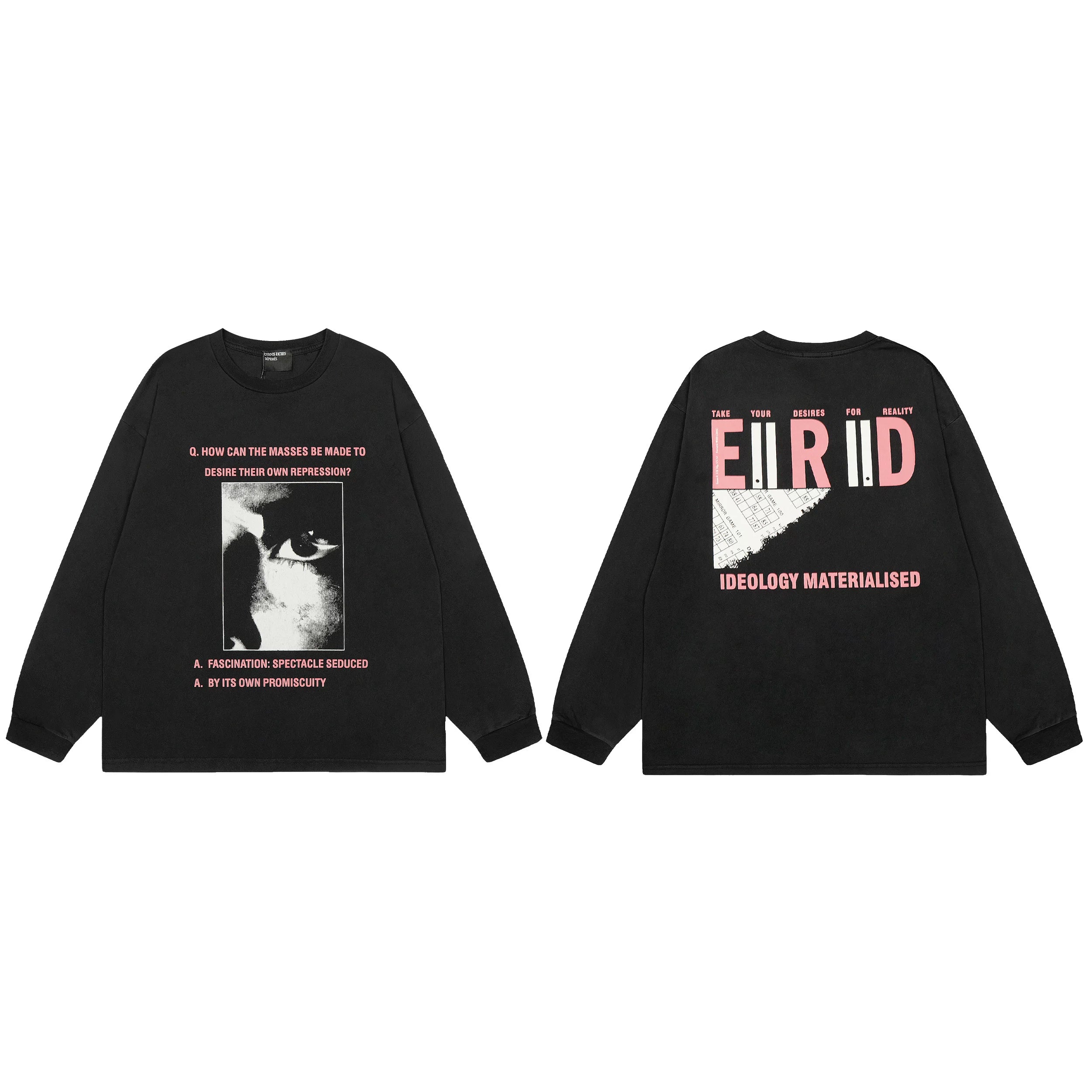 American ERD melancholy rich second-generation trendy brand cleanfit hem rolled edge long sleeved Vibe high street T-shirt couple style (27)
