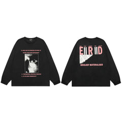 American ERD melancholy rich second-generation trendy brand cleanfit hem rolled edge long sleeved Vibe high street T-shirt couple style (27)