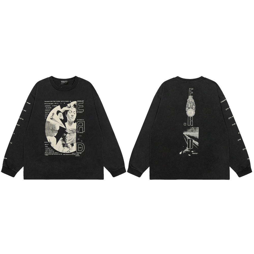 American ERD melancholy rich second-generation trendy brand cleanfit hem rolled edge long sleeved Vibe high street T-shirt couple style (26)