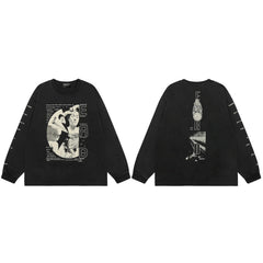 American ERD melancholy rich second-generation trendy brand cleanfit hem rolled edge long sleeved Vibe high street T-shirt couple style (26)