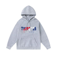 Trapstar autumn and winter casual sports suit hooded sweatshirt pants pullover simple letter drawstring top pants (6)