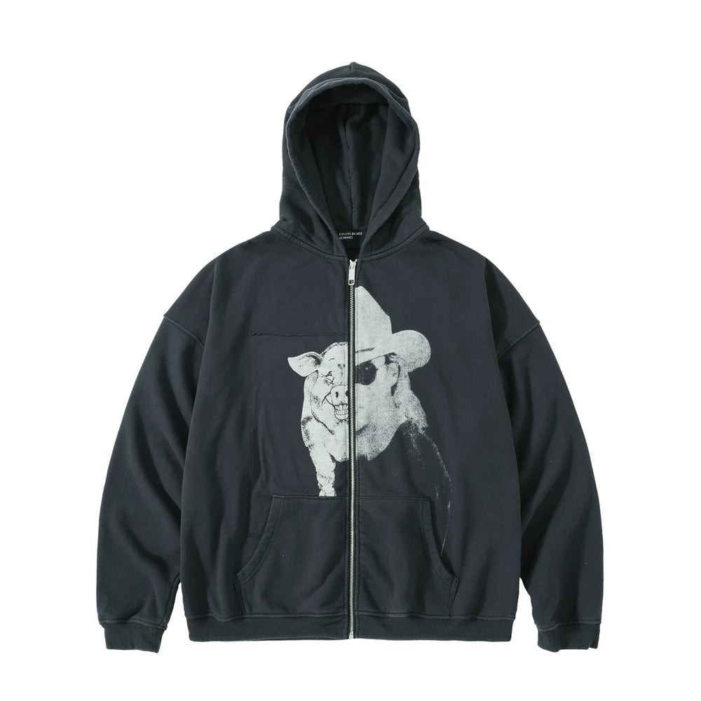 Roaring Little Eyes ERD24SS Melancholic Rich Second Generation Pig Madonna Cloth Tie Pulling Sweatshirt Hoodie (1)