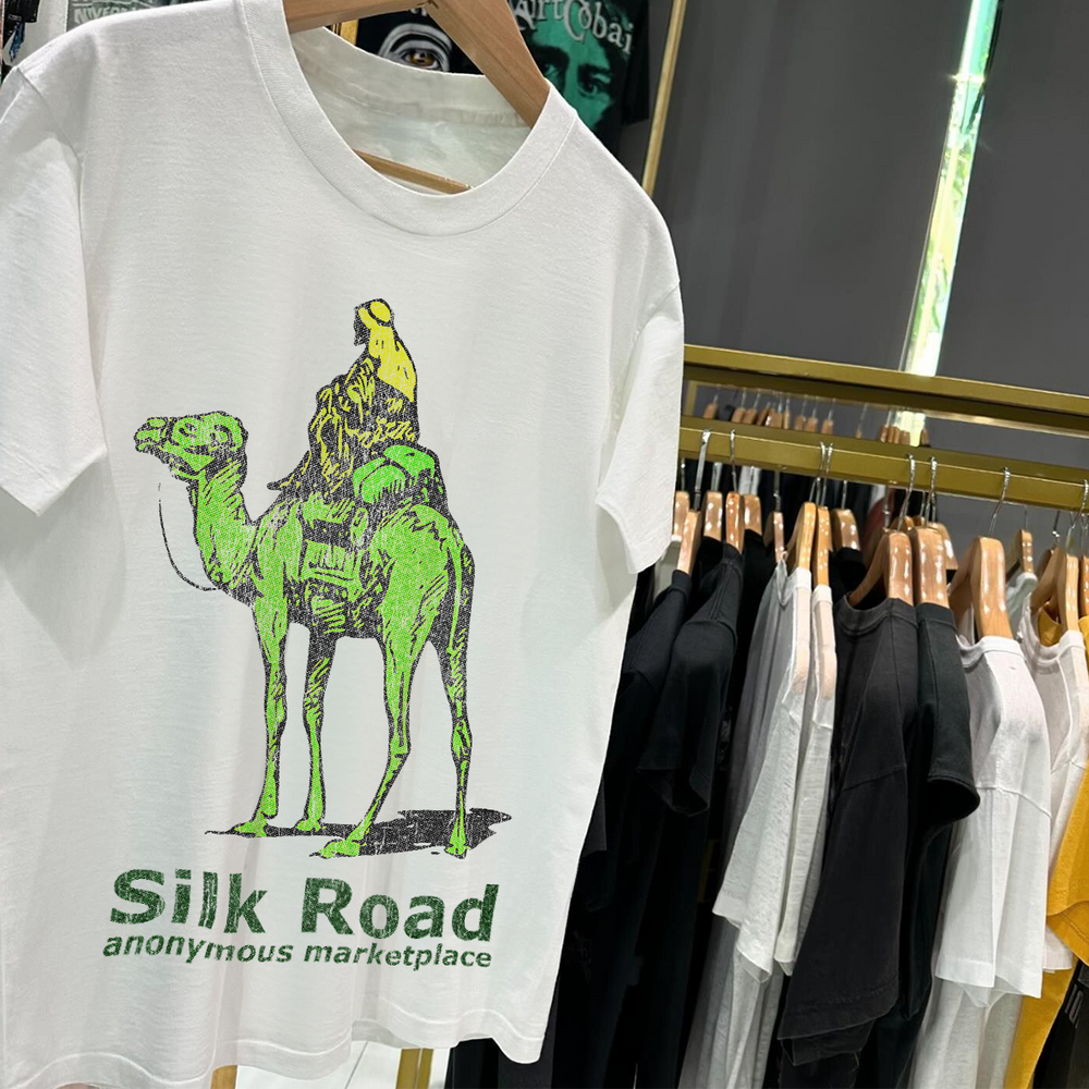 Silk Road Promo Vintage Washed White Tshirt