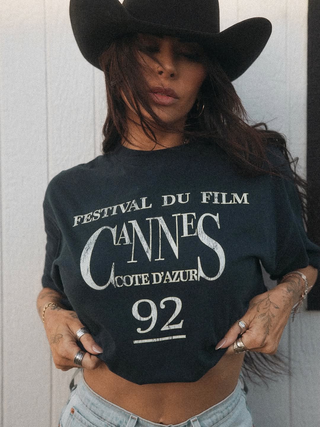 1992 Cannes Film Festival Promo Rare Washed Navy T-Shirt