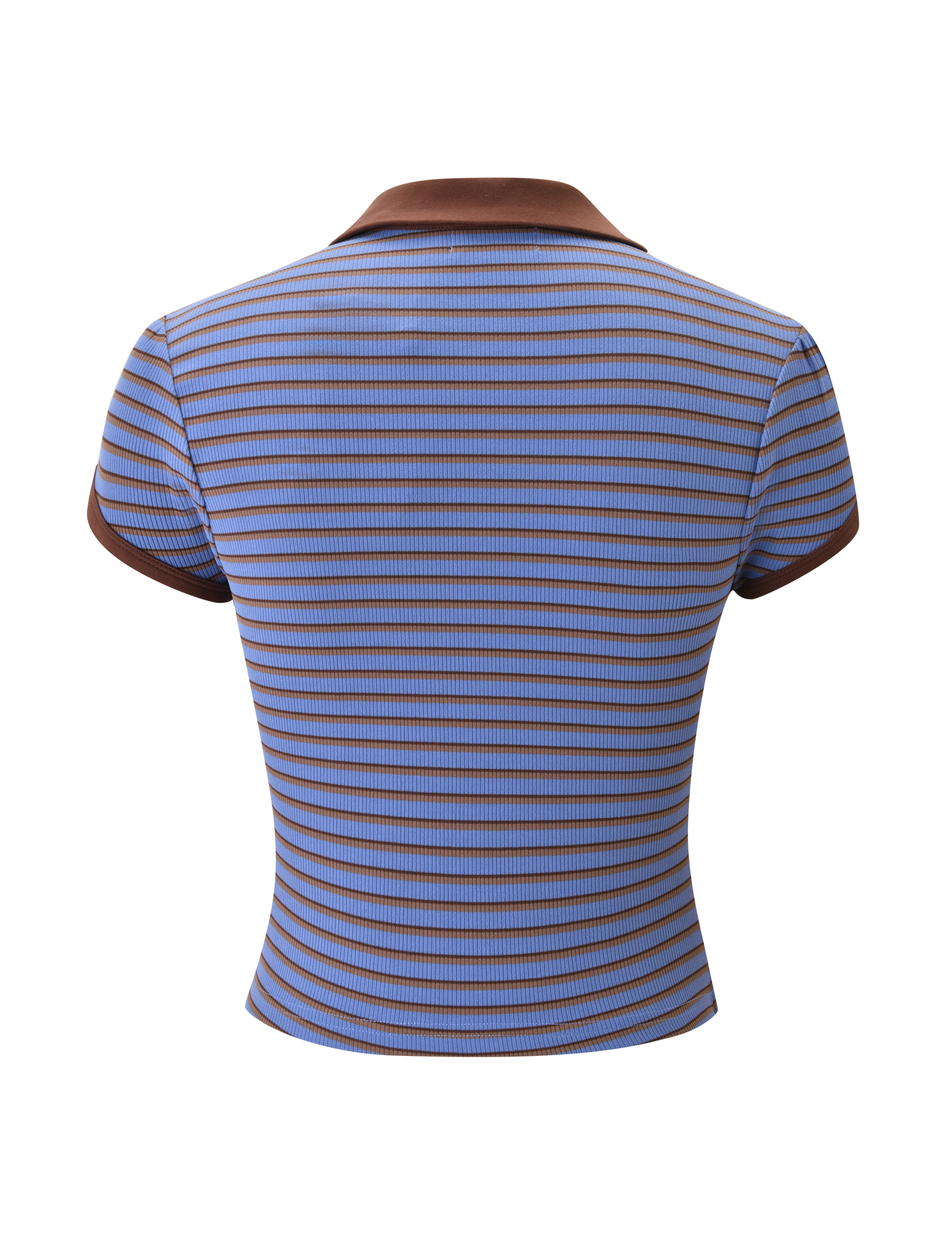 KAYDIN TOP - BLUE AND BROWN STRIPE