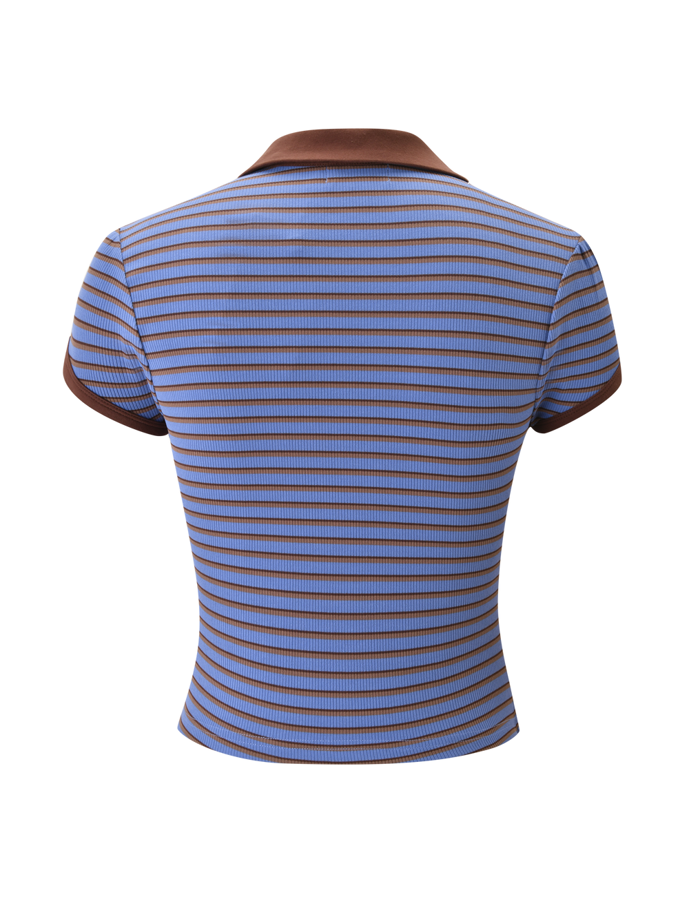 KAYDIN TOP - BLUE AND BROWN STRIPE