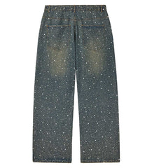 Vale Forever Iced Out Denim Pants — Blue