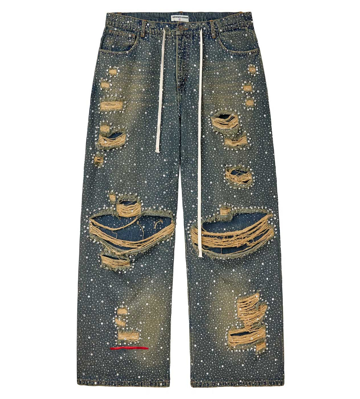 Vale Forever Iced Out Denim Pants — Blue