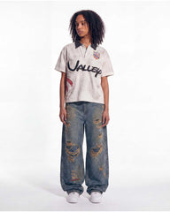 Vale Forever Iced Out Denim Pants — Blue