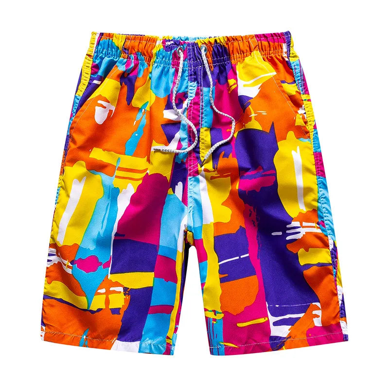 Men's Ditsy Floral Stripe Camouflage Vacation Regular Fit Men's Bottoms